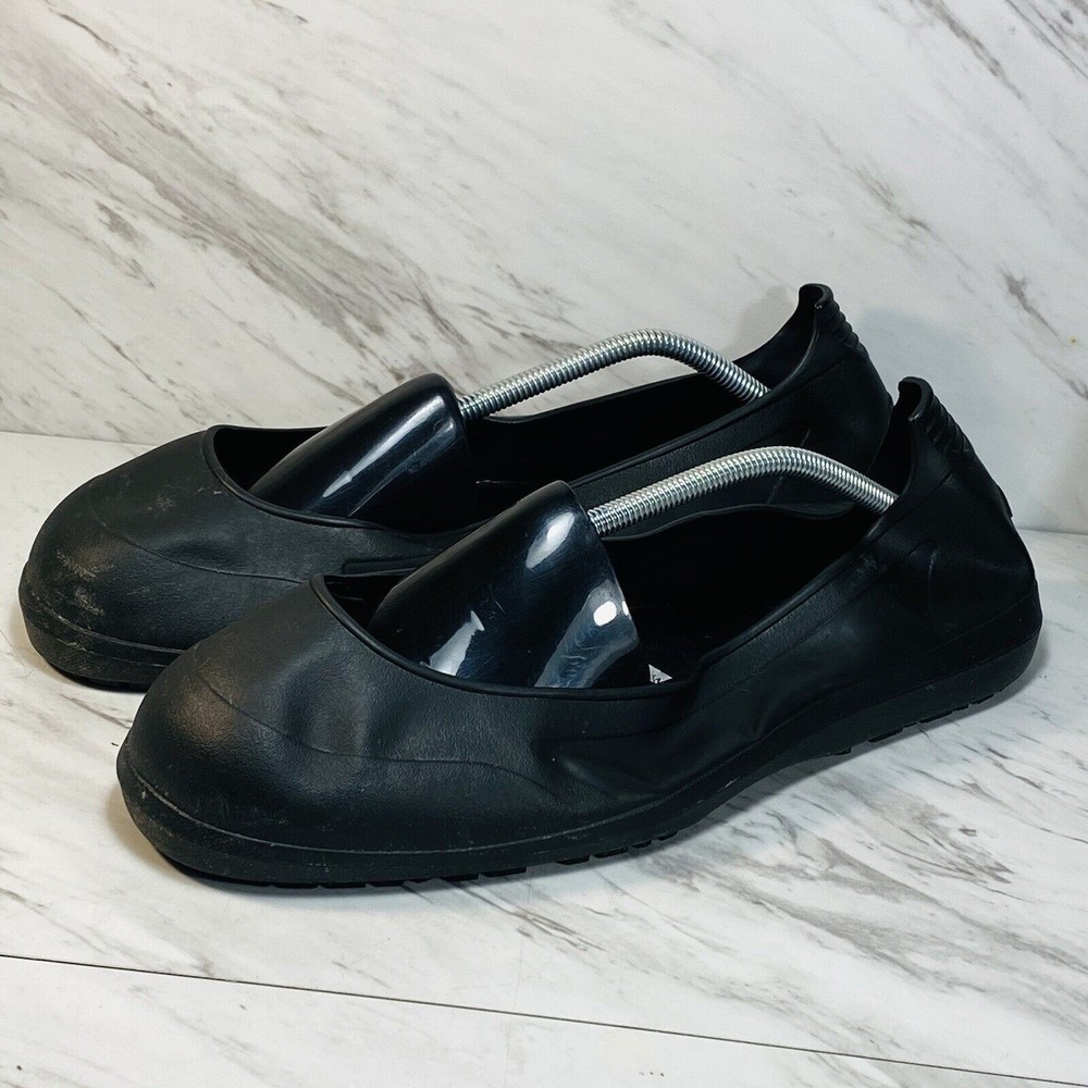 CrewGuard Shoes For Crews Slip Resistant Overshoes Unisex Black Latex M Men 8-9